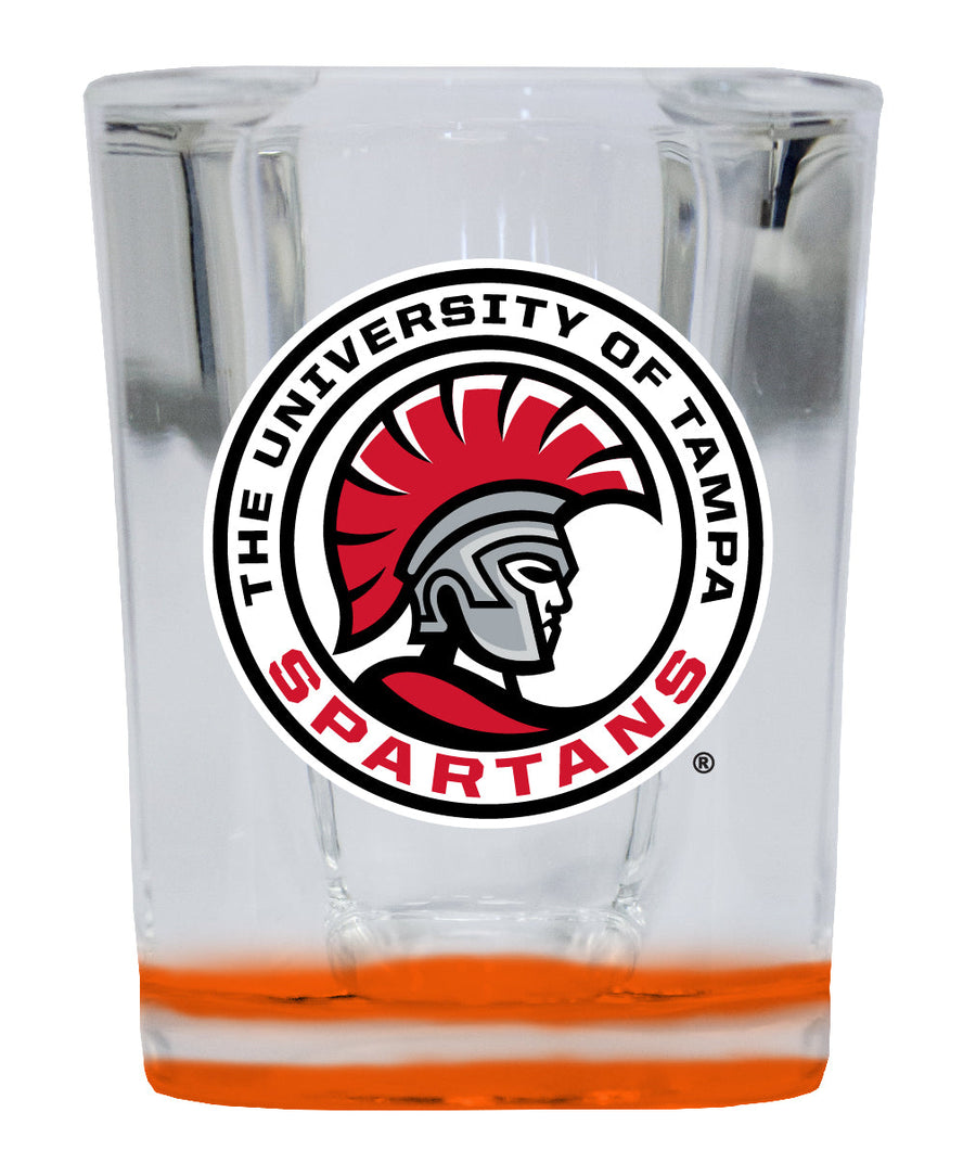 University of Tampa Spartans 2 Ounce Shot Glass Square Officially Licensed Collegiate Product Image 1