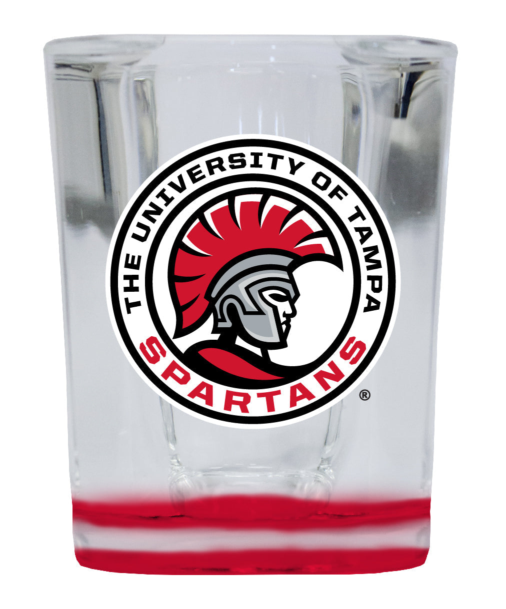 University of Tampa Spartans 2 Ounce Shot Glass Square Officially Licensed Collegiate Product Image 2