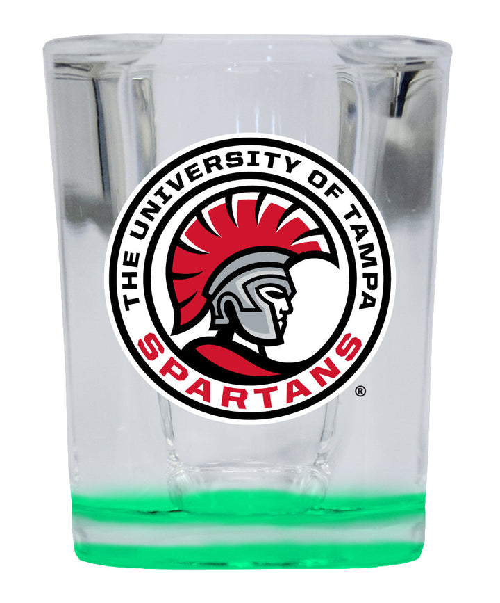 University of Tampa Spartans 2 Ounce Shot Glass Square Officially Licensed Collegiate Product Image 3