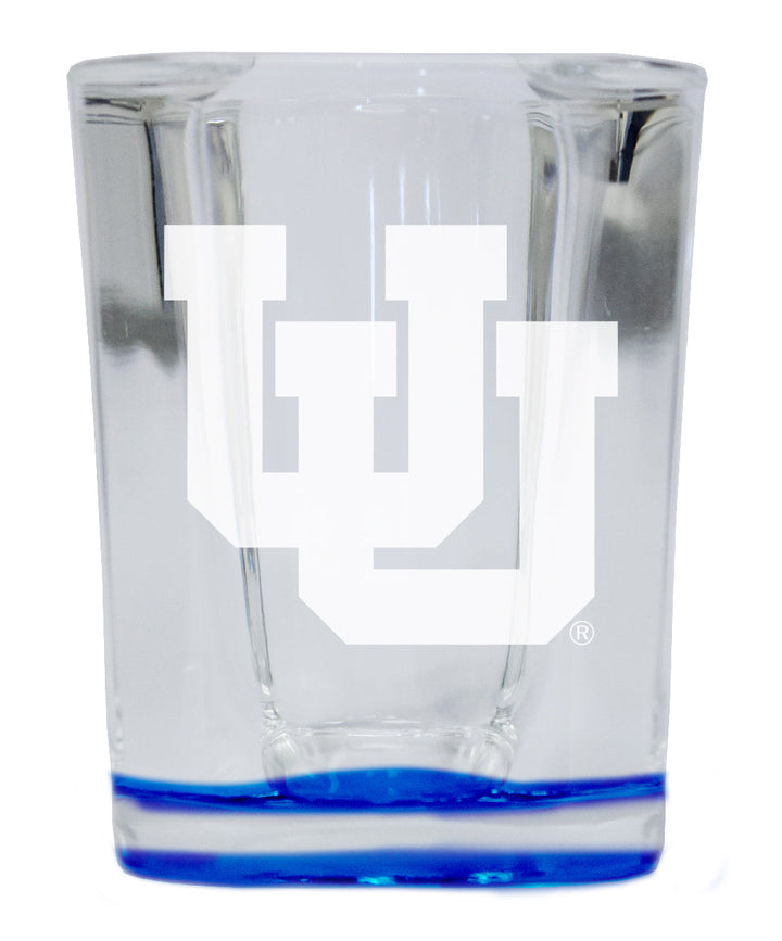 Utah Utes 2 Ounce Engraved Shot Glass Square Officially Licensed Collegiate Product Image 4