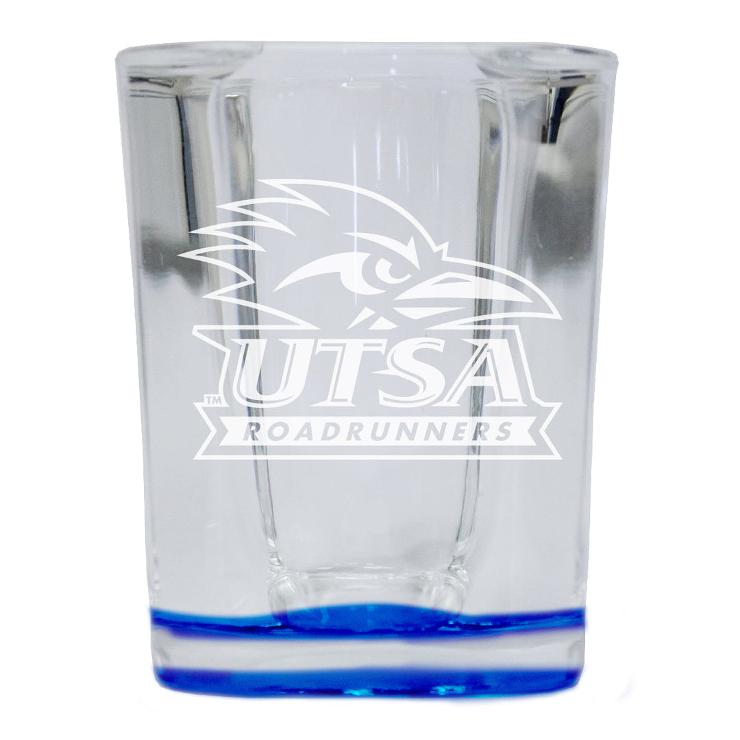 UTSA Road Runners 2 Ounce Engraved Shot Glass Square Officially Licensed Collegiate Product Image 4