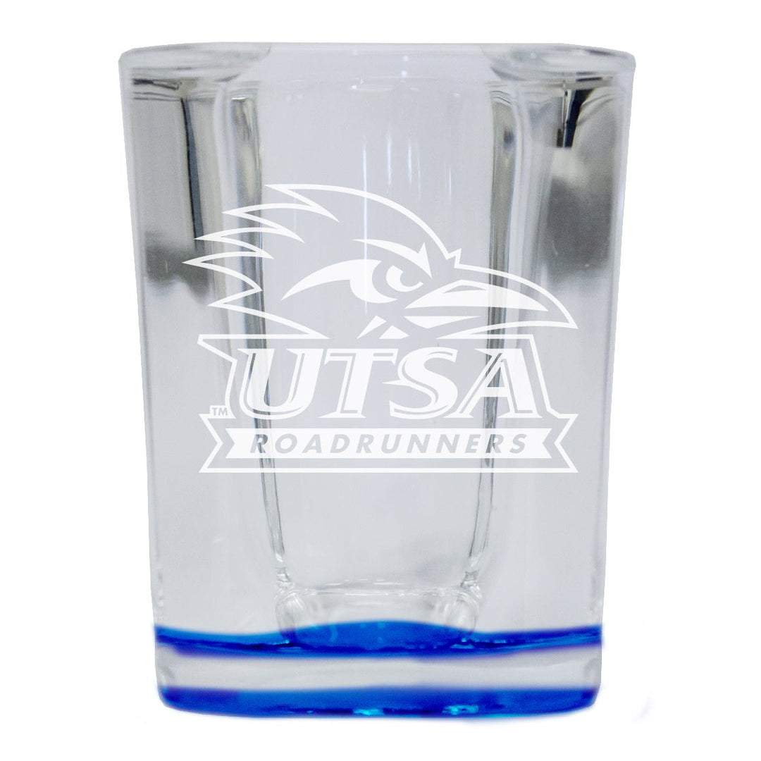 UTSA Road Runners 2 Ounce Engraved Shot Glass Square Officially Licensed Collegiate Product Image 1