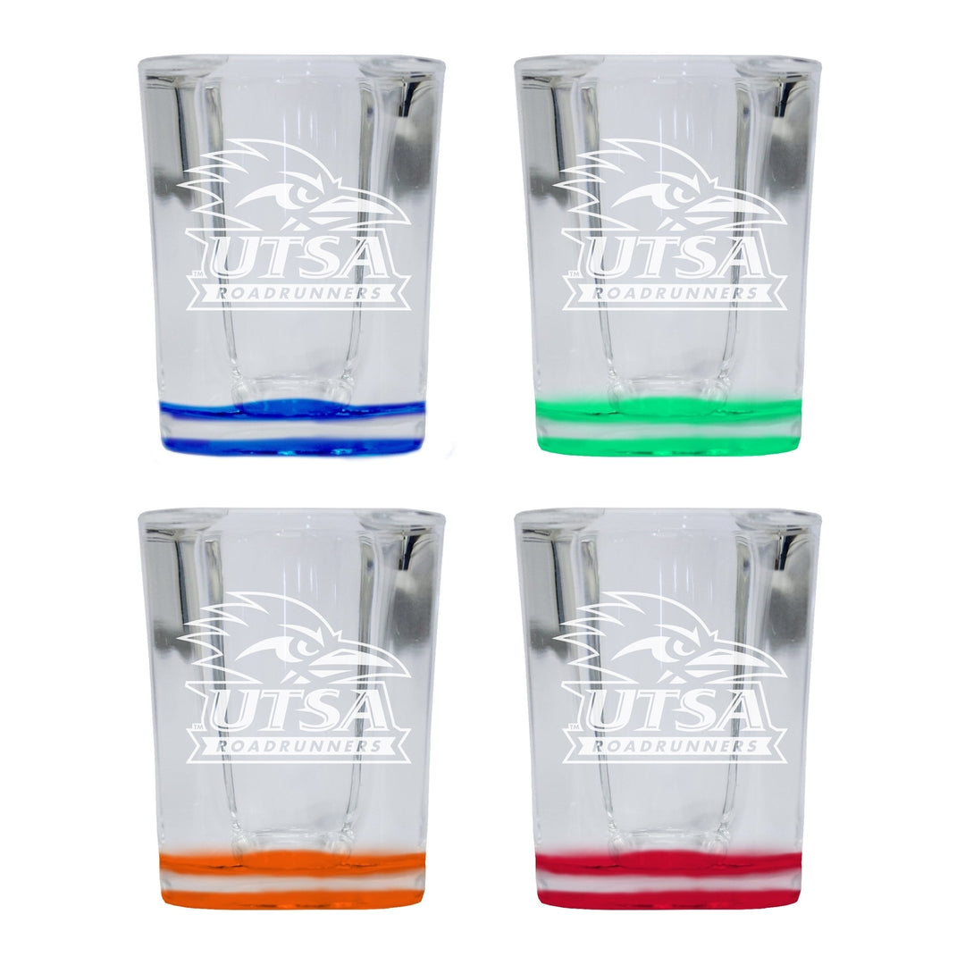 UTSA Road Runners 2 Ounce Engraved Shot Glass Square Officially Licensed Collegiate Product Image 4