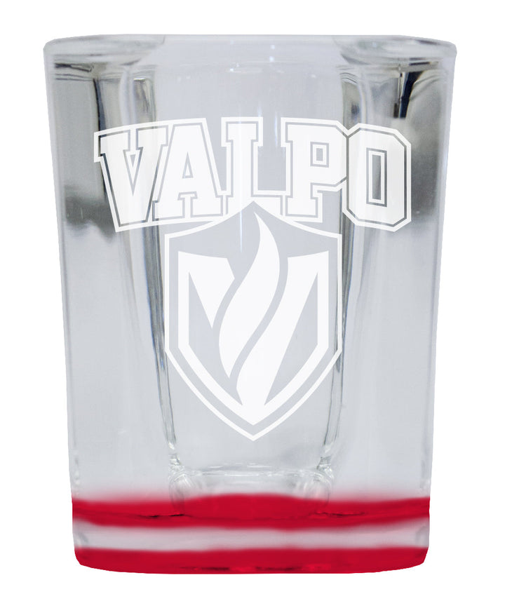 Valparaiso University 2 Ounce Engraved Shot Glass Square Officially Licensed Collegiate Product Image 1