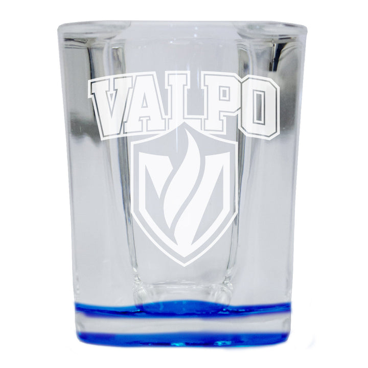 Valparaiso University 2 Ounce Engraved Shot Glass Square Officially Licensed Collegiate Product Image 4