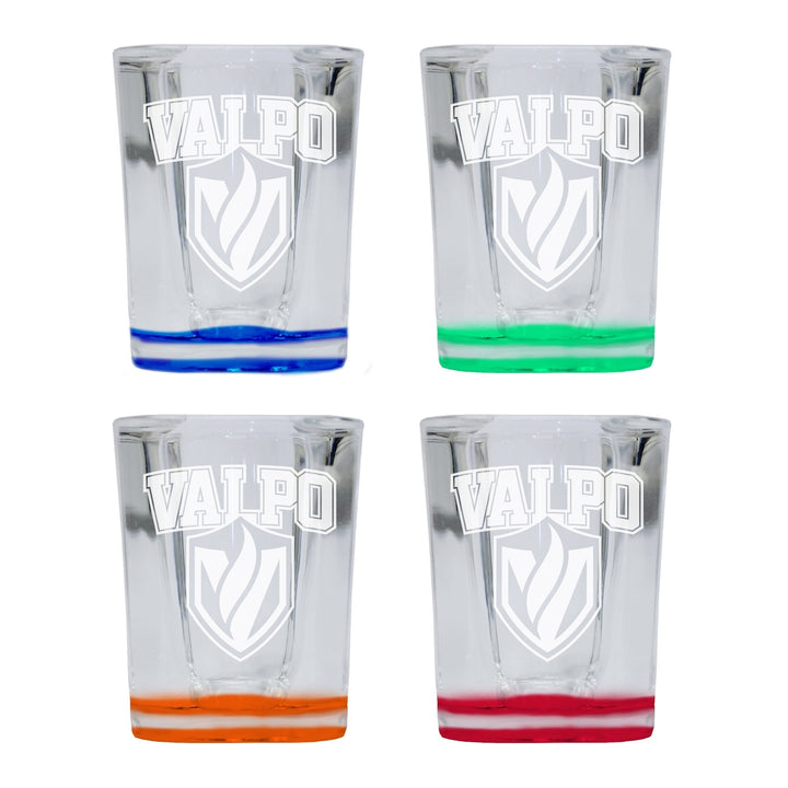 Valparaiso University 2 Ounce Engraved Shot Glass Square Officially Licensed Collegiate Product Image 4