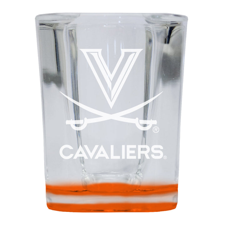 Virginia Cavaliers 2 Ounce Engraved Shot Glass Square Officially Licensed Collegiate Product Image 1