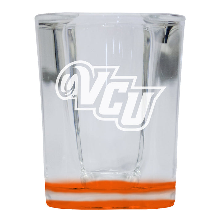 Virginia Commonwealth 2 Ounce Engraved Shot Glass Square Officially Licensed Collegiate Product Image 2