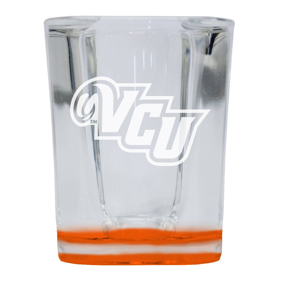 Virginia Commonwealth 2 Ounce Engraved Shot Glass Square Officially Licensed Collegiate Product Image 1