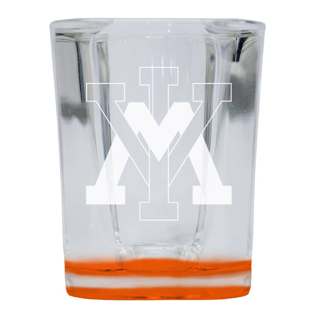 VMI Keydets 2 Ounce Engraved Shot Glass Square Officially Licensed Collegiate Product Image 1