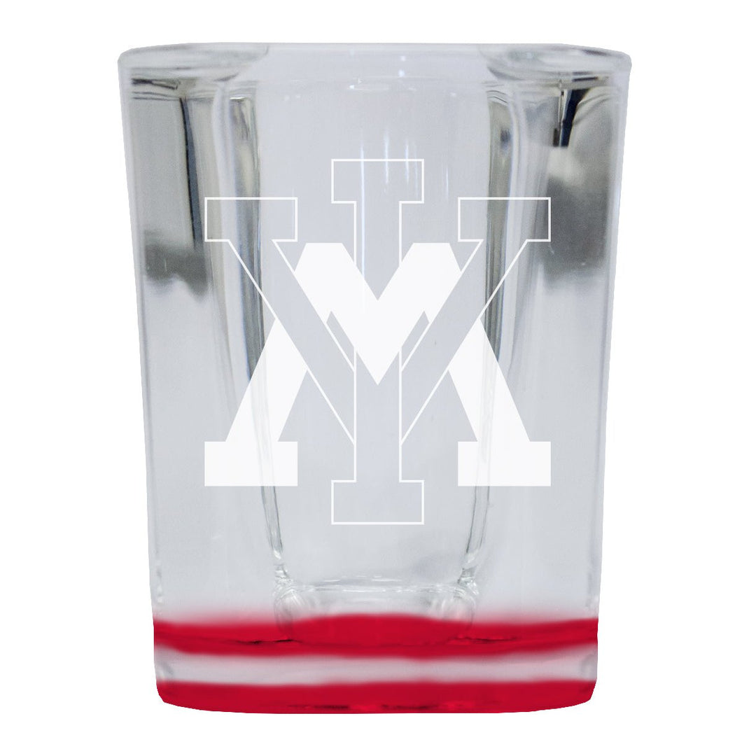 VMI Keydets 2 Ounce Engraved Shot Glass Square Officially Licensed Collegiate Product Image 2