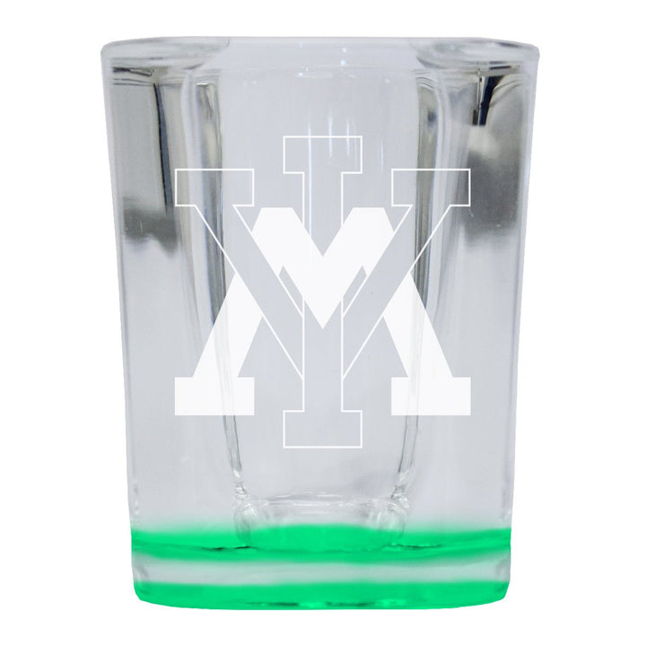 VMI Keydets 2 Ounce Engraved Shot Glass Square Officially Licensed Collegiate Product Image 3