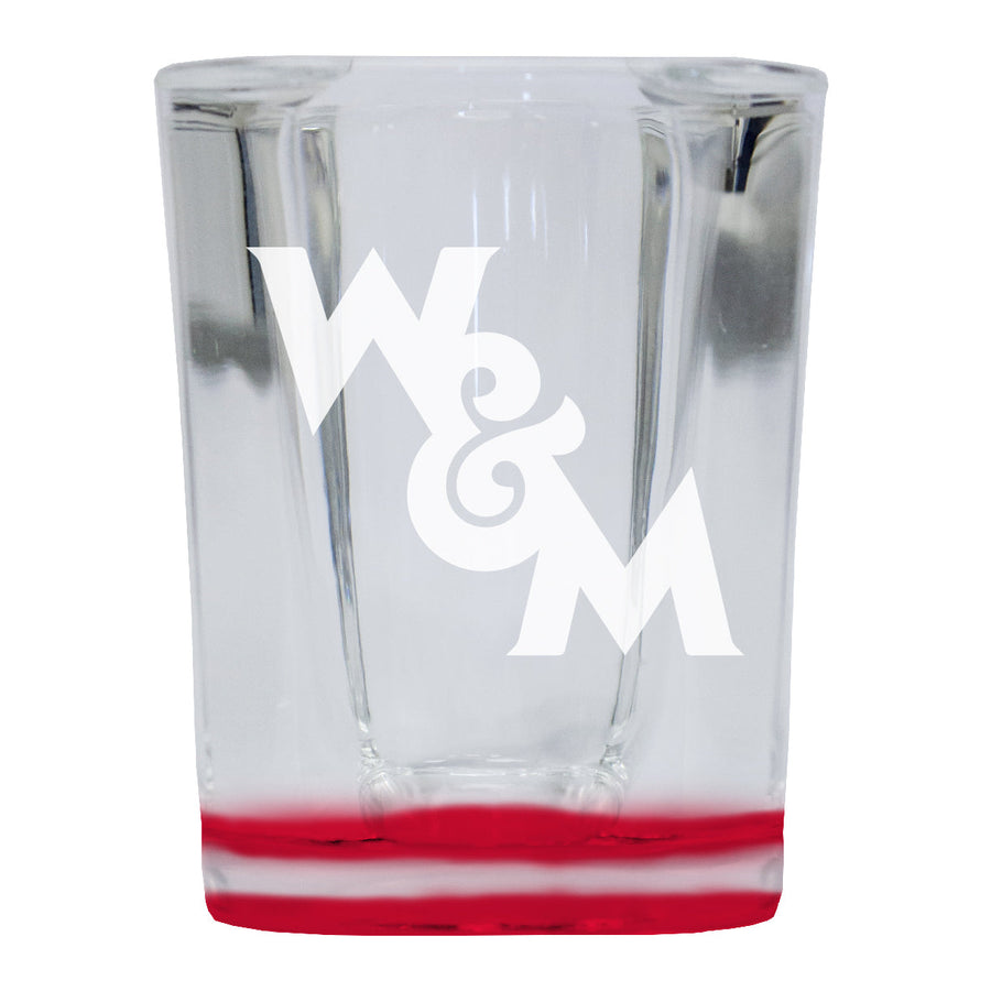 William and Mary 2 Ounce Engraved Shot Glass Square Officially Licensed Collegiate Product Image 1