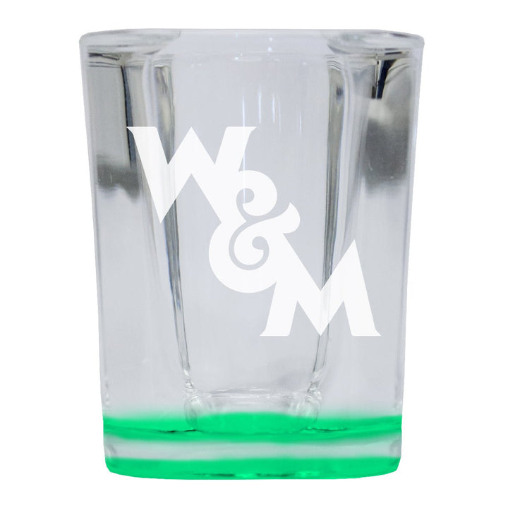 William and Mary 2 Ounce Engraved Shot Glass Square Officially Licensed Collegiate Product Image 3