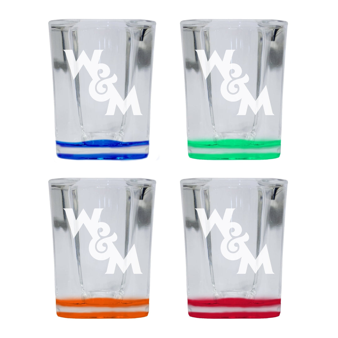 William and Mary 2 Ounce Engraved Shot Glass Square Officially Licensed Collegiate Product Image 4