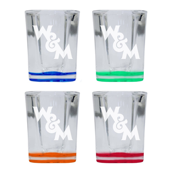 William and Mary 2 Ounce Engraved Shot Glass Square Officially Licensed Collegiate Product Image 1