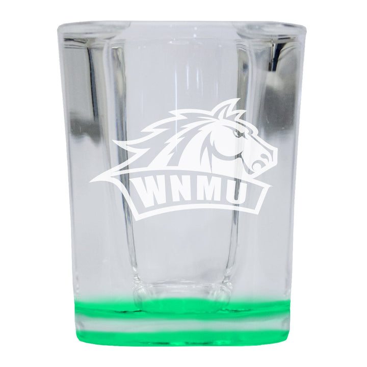 Western Mexico University 2 Ounce Engraved Shot Glass Square Officially Licensed Collegiate Product Image 3