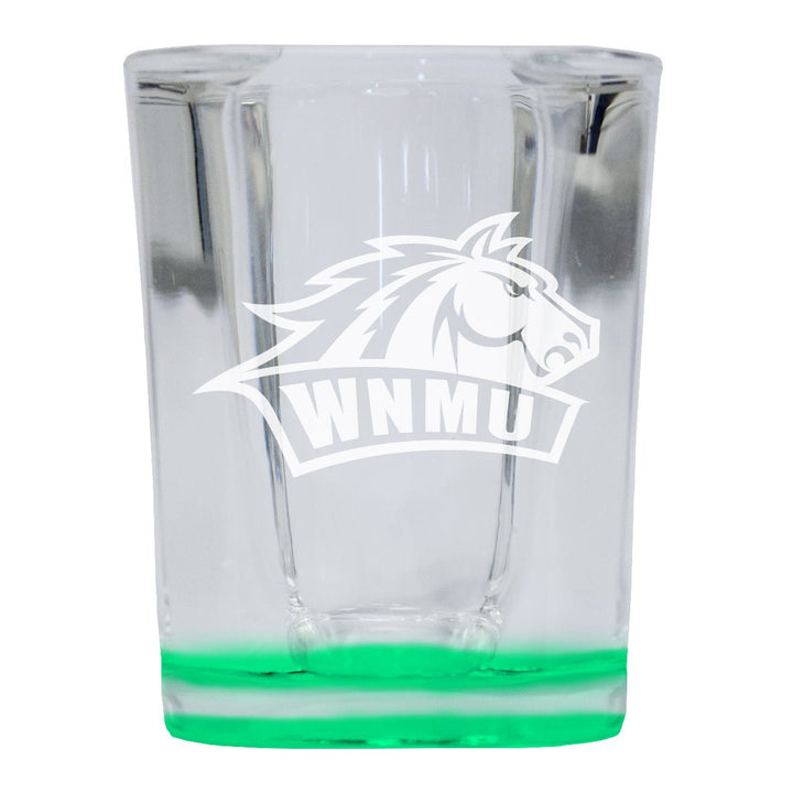 Western Mexico University 2 Ounce Engraved Shot Glass Square Officially Licensed Collegiate Product Image 1