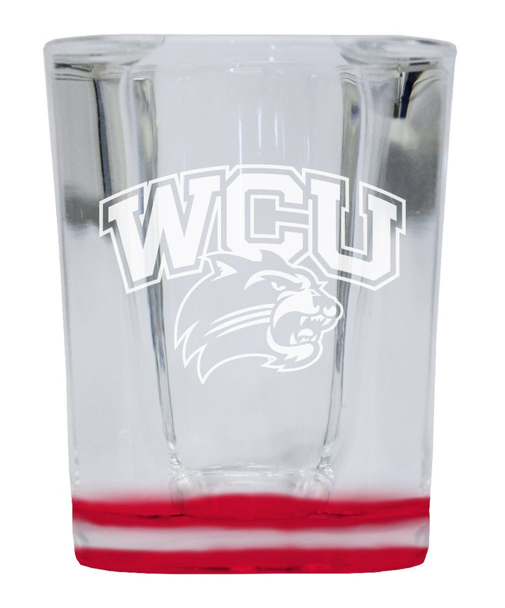 Western Carolina University 2 Ounce Engraved Shot Glass Square Officially Licensed Collegiate Product Image 1