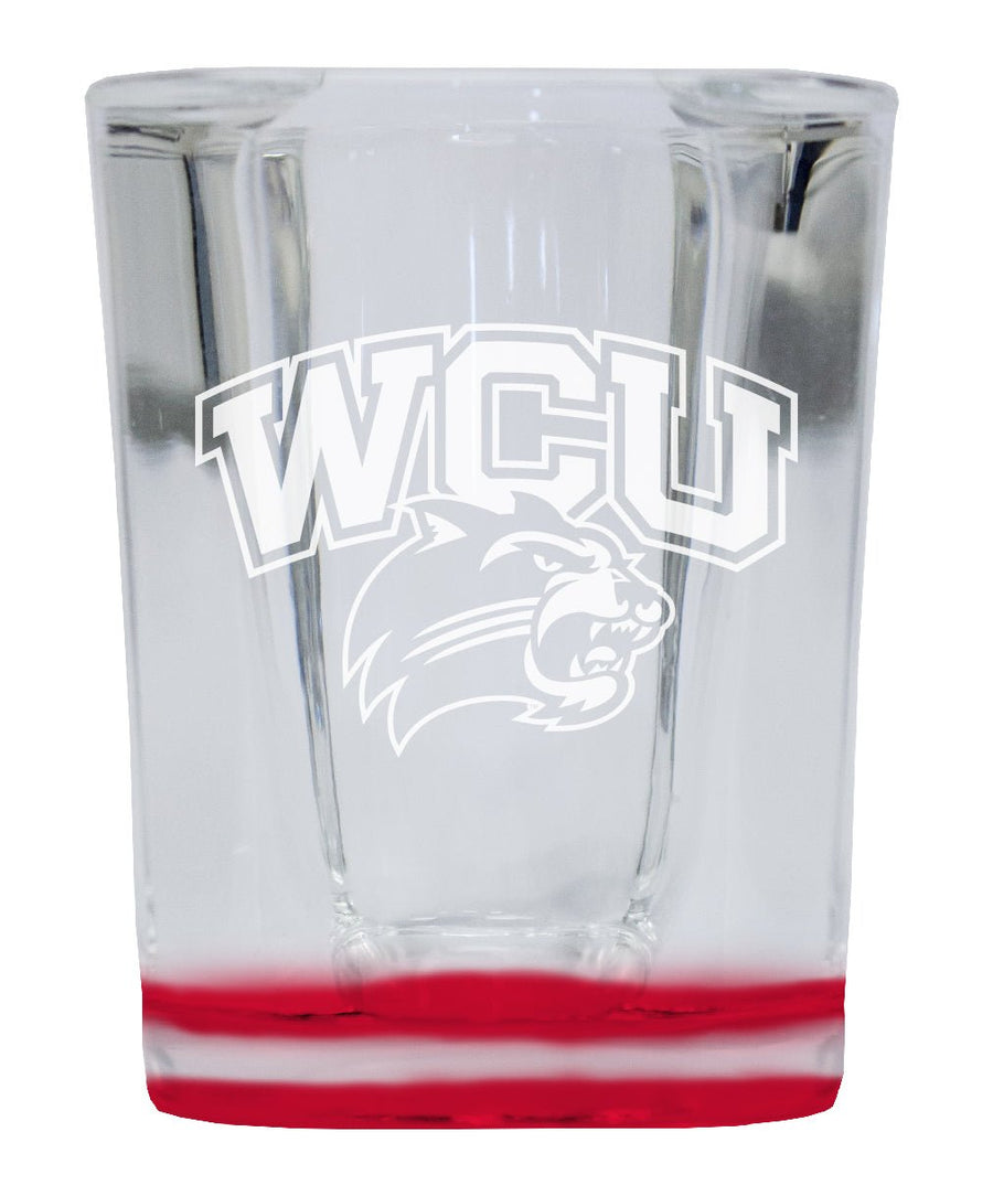 Western Carolina University 2 Ounce Engraved Shot Glass Square Officially Licensed Collegiate Product Image 1