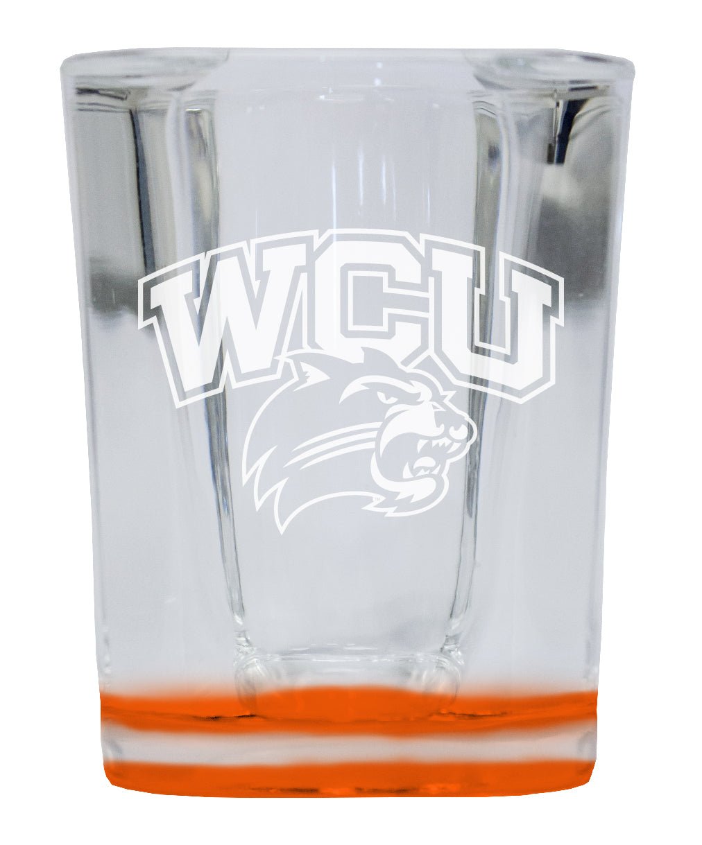 Western Carolina University 2 Ounce Engraved Shot Glass Square Officially Licensed Collegiate Product Image 2