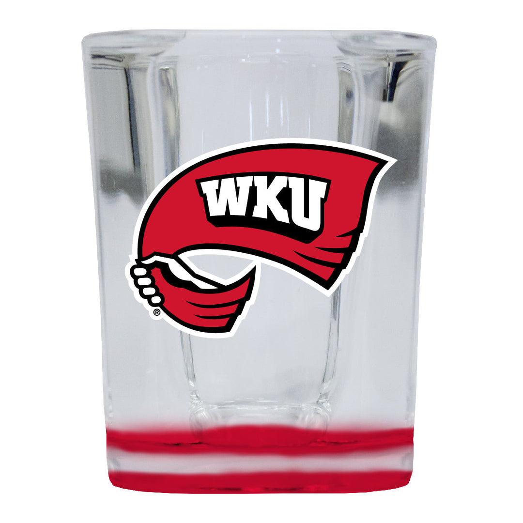 Western Kentucky Hilltoppers 2 Ounce Shot Glass Square Officially Licensed Collegiate Product Image 1