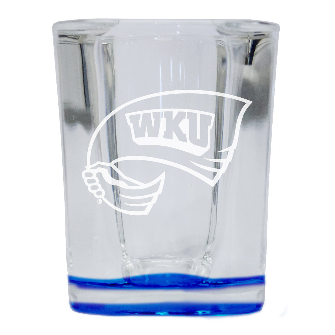 Western Kentucky Hilltoppers 2 Ounce Engraved Shot Glass Square Officially Licensed Collegiate Product Image 4