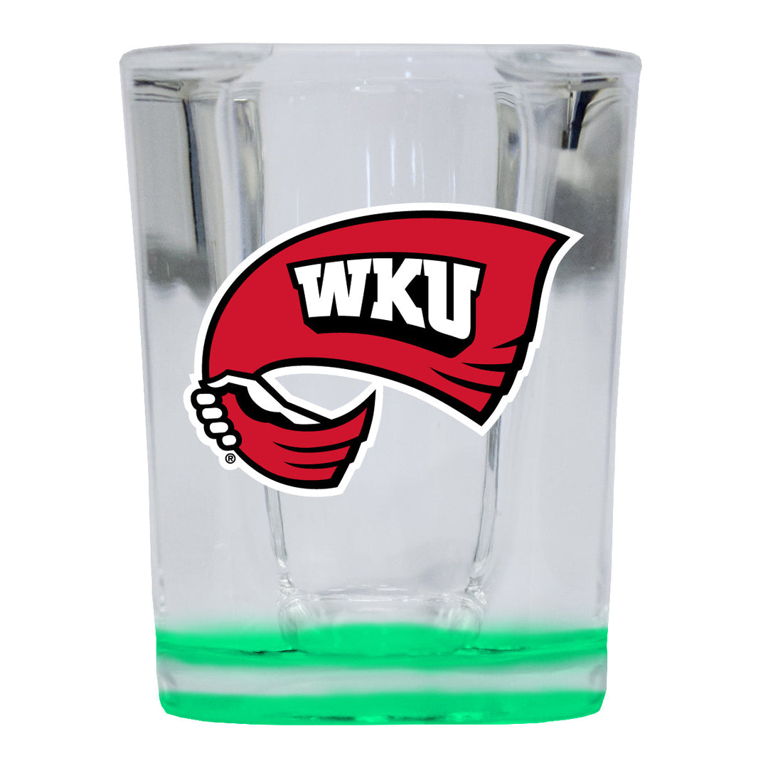 Western Kentucky Hilltoppers 2 Ounce Shot Glass Square Officially Licensed Collegiate Product Image 3