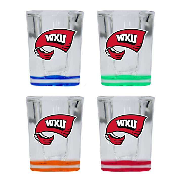 Western Kentucky Hilltoppers 2 Ounce Shot Glass Square Officially Licensed Collegiate Product Image 4