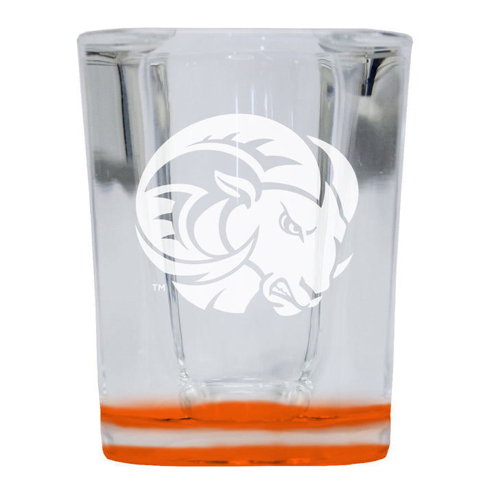 Winston-Salem State 2 Ounce Engraved Shot Glass Square Officially Licensed Collegiate Product Image 2