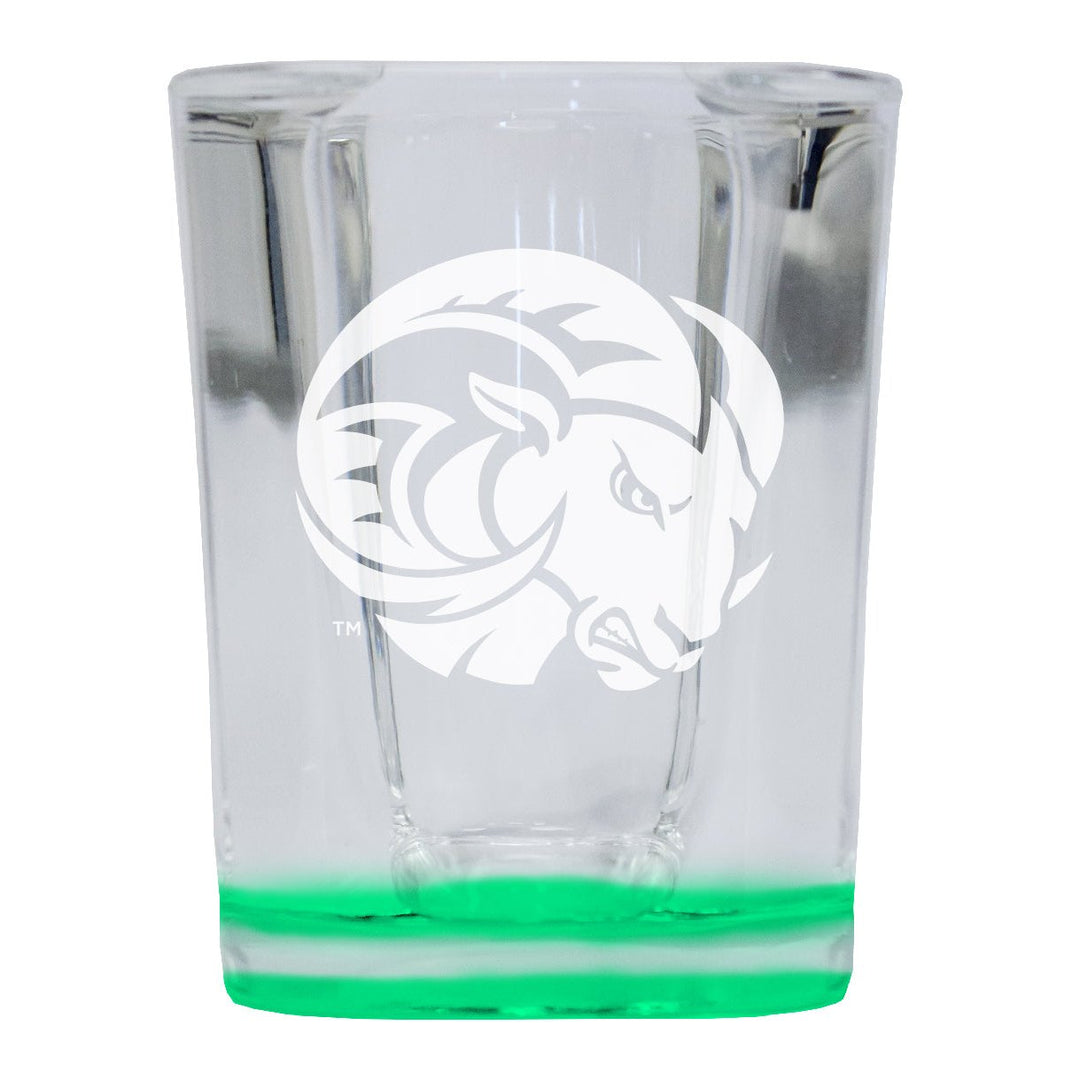 Winston-Salem State 2 Ounce Engraved Shot Glass Square Officially Licensed Collegiate Product Image 3