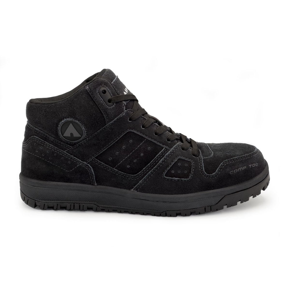 AIRWALK SAFETY Mens Mongo Mid Composite Toe EH Work Boot Black/Black - AW6350 BLACK/BLACK Image 2