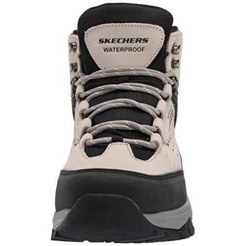 Skechers USA Mens Waterproof Boot Hiking GRAY/BLACK Image 2