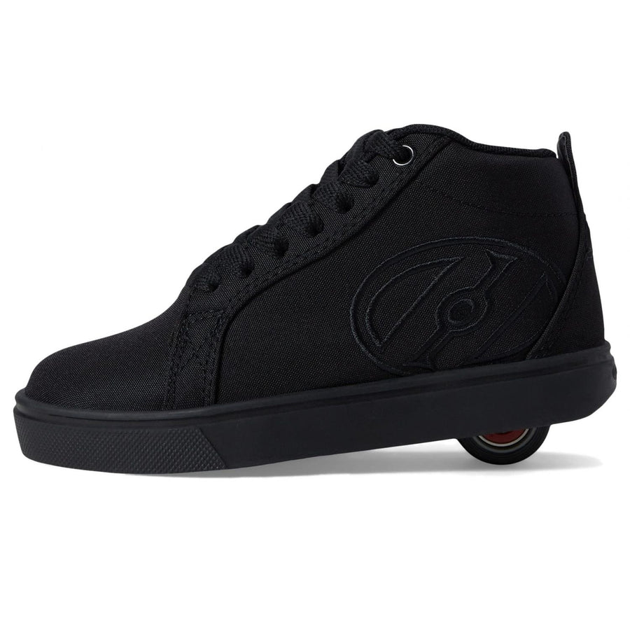 Heelys Racer 20 Mid Sneakers Black Canvas Kids Adults Removable Wheels Image 1