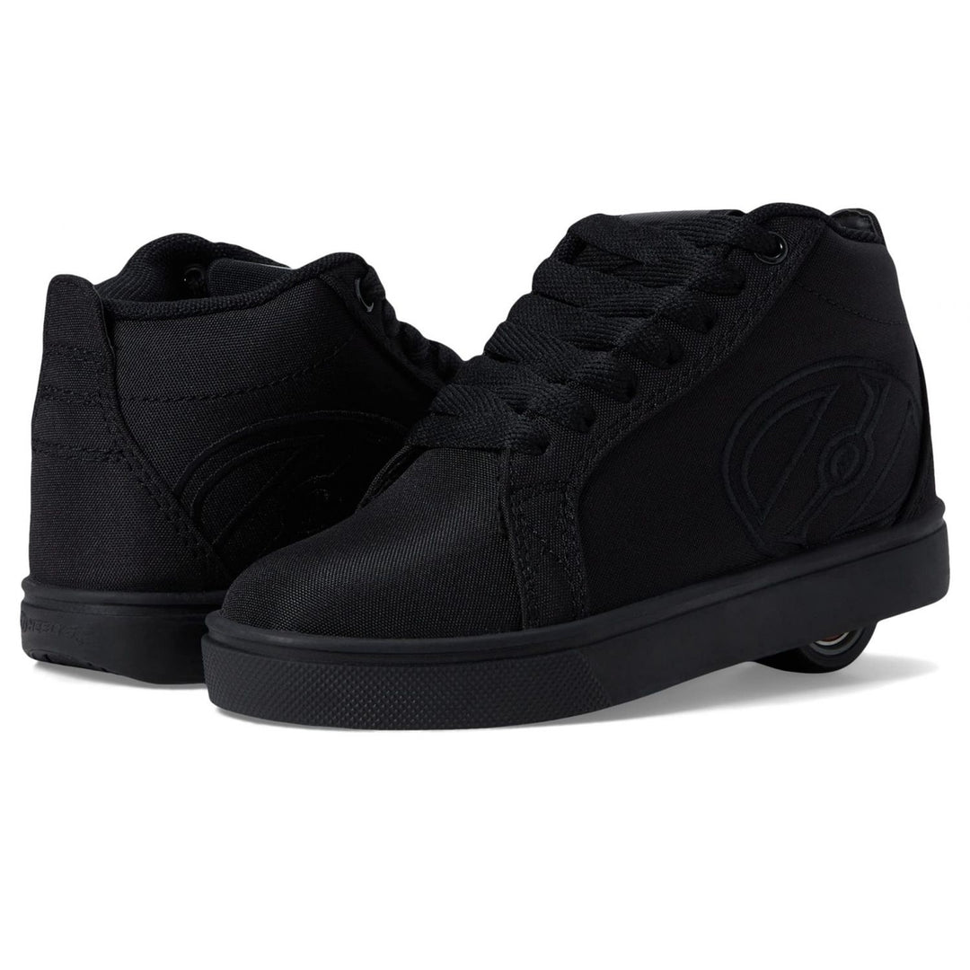 Heelys Racer 20 Mid Sneakers Black Canvas Kids Adults Removable Wheels Image 4