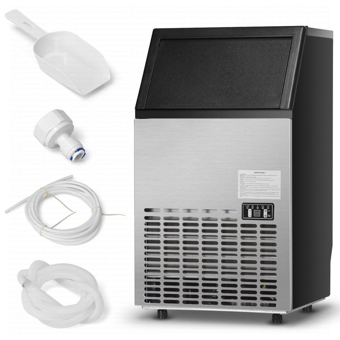 Built-In Stainless Steel Commercial 110Lbs/24H Ice Maker Portable Ice Machine Image 1