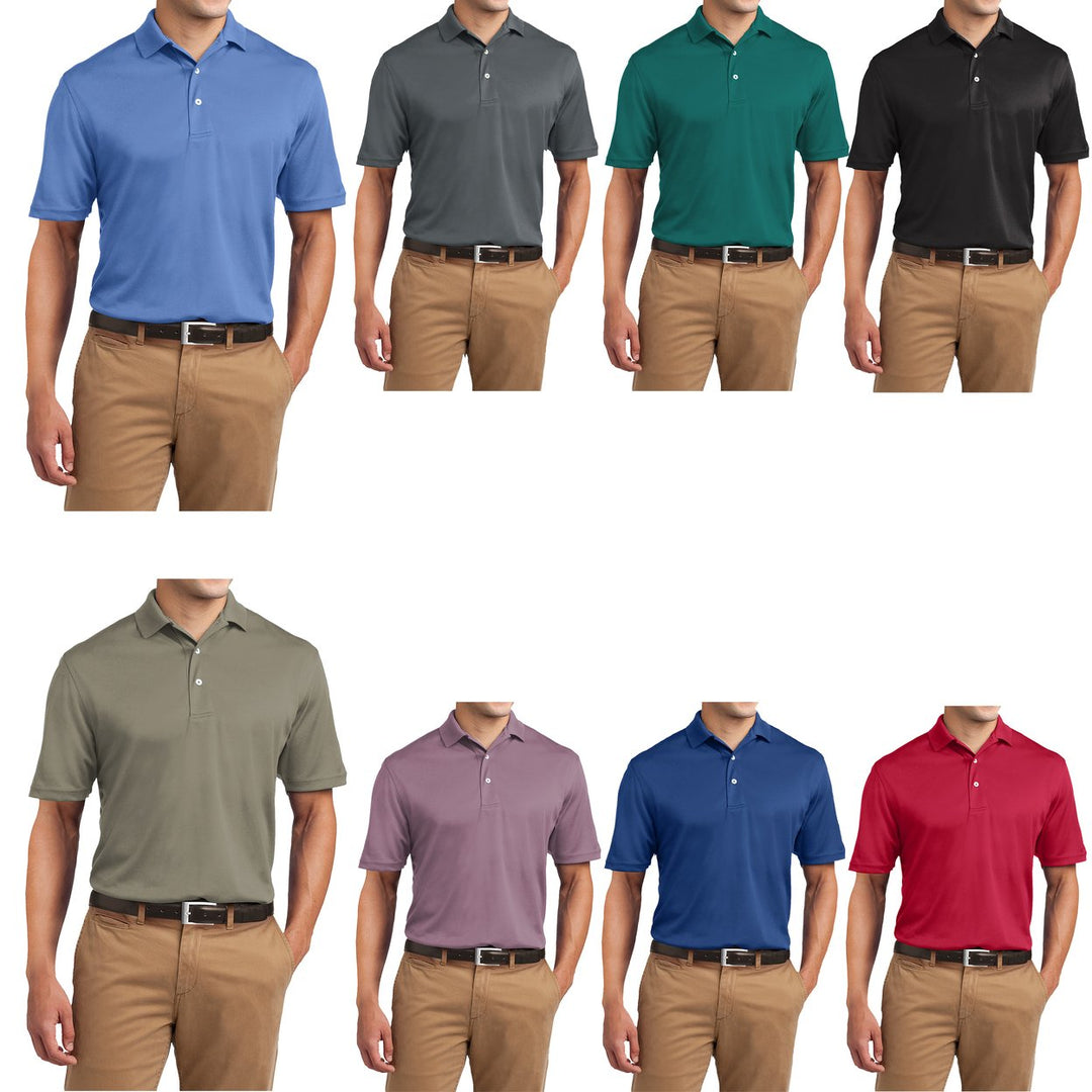 4-Piece Mens Casual Fit Short Sleeve Golf Shirt Breathable Knit Cotton Blend Image 7