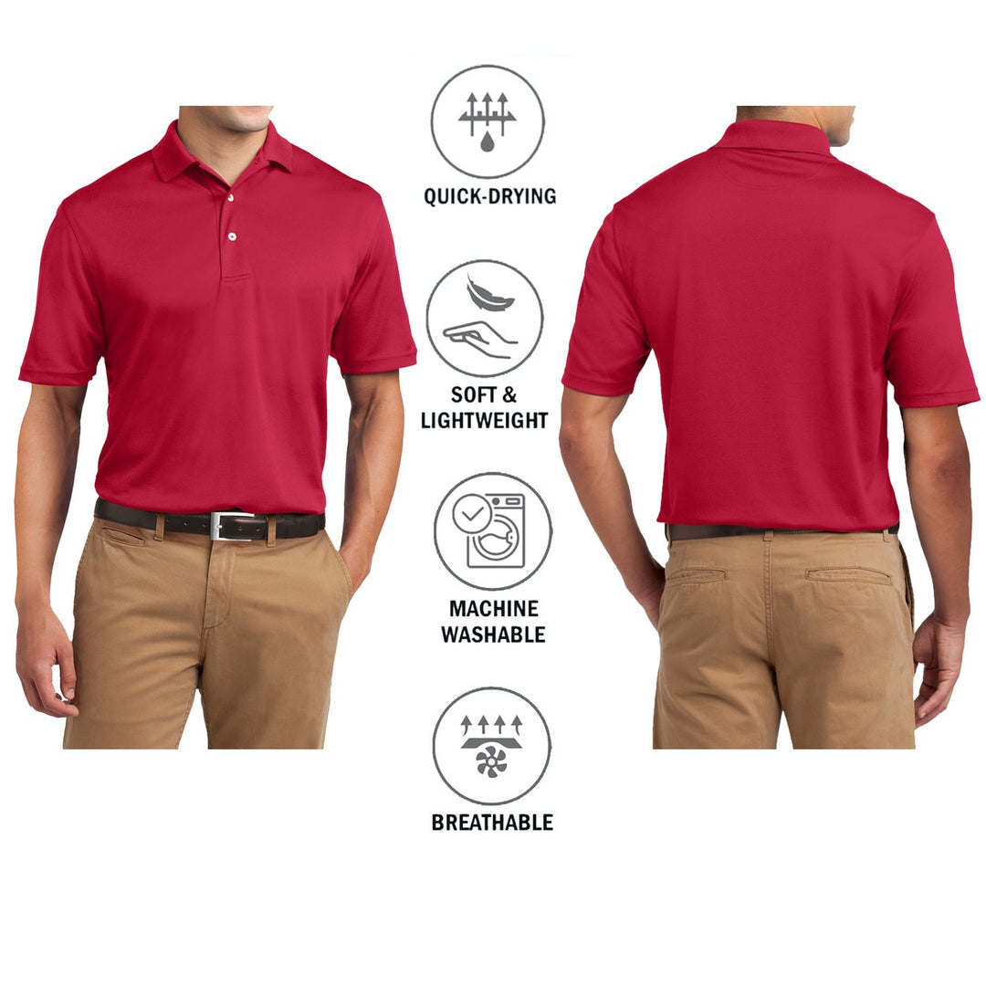 4-Piece Mens Casual Fit Short Sleeve Golf Shirt Breathable Knit Cotton Blend Image 9