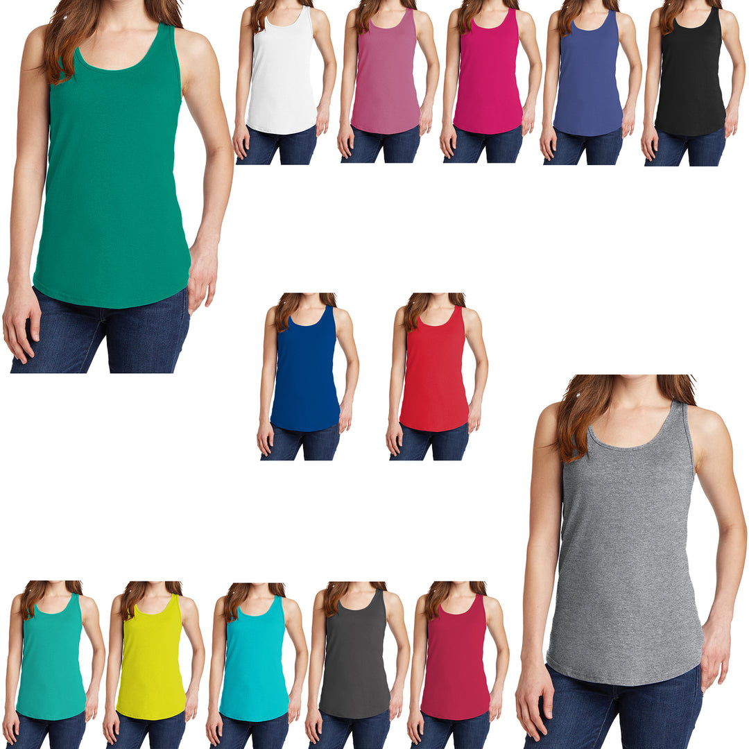 Womens Lightweight Crew Neck Solid Tank Tops 3-Piece Set Ultra-Soft Summer Fitness Image 6