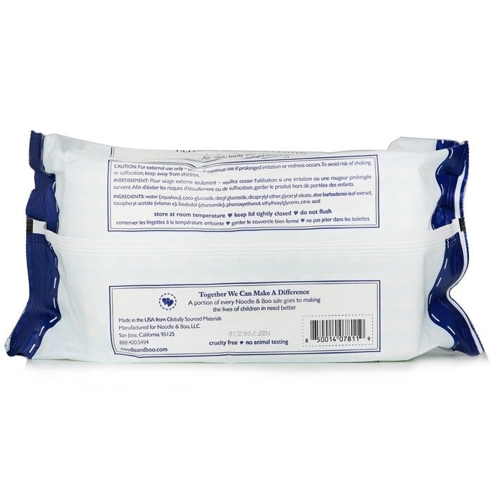 Noodle and Boo - Ultimate Cleansing Cloths (Fragrance Free) - For FaceBody and Bottom - 7"x 8" 811(72cloths) Image 3