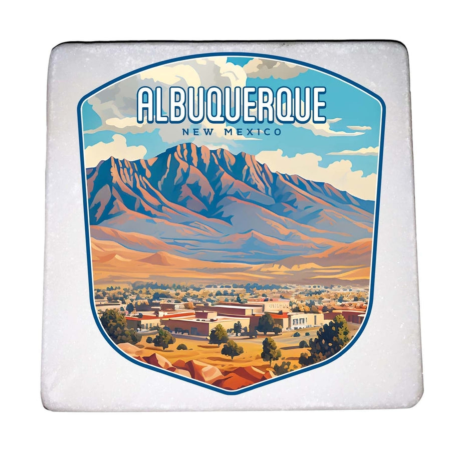 Alburqueque  Mexico Design A Souvenir 4x4-Inch Coaster Marble 4 Pack Image 1