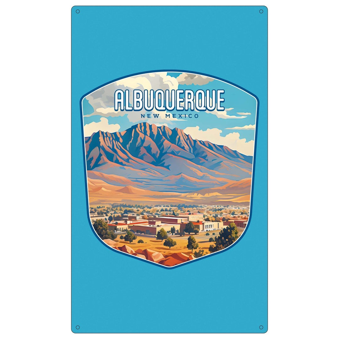 Alburqueque Mexico Design A Souvenir Metal Sign 9 x 15 Image 1