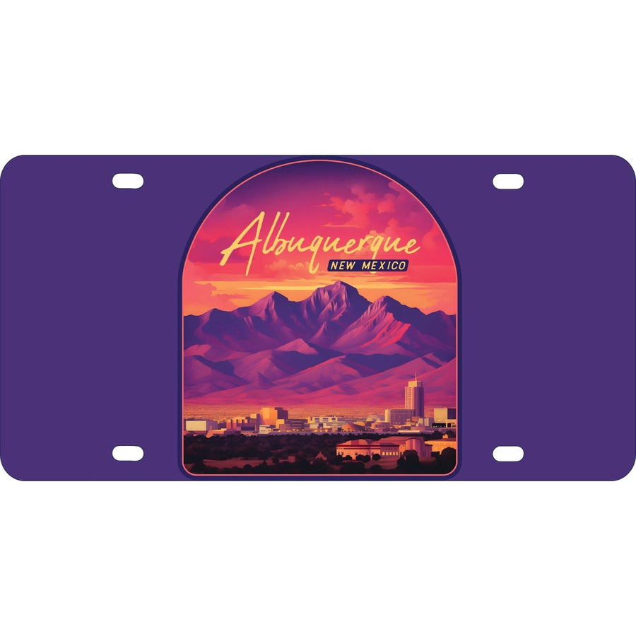 Alburqueque Mexico Design B Souvenir Metal License Plate Image 1