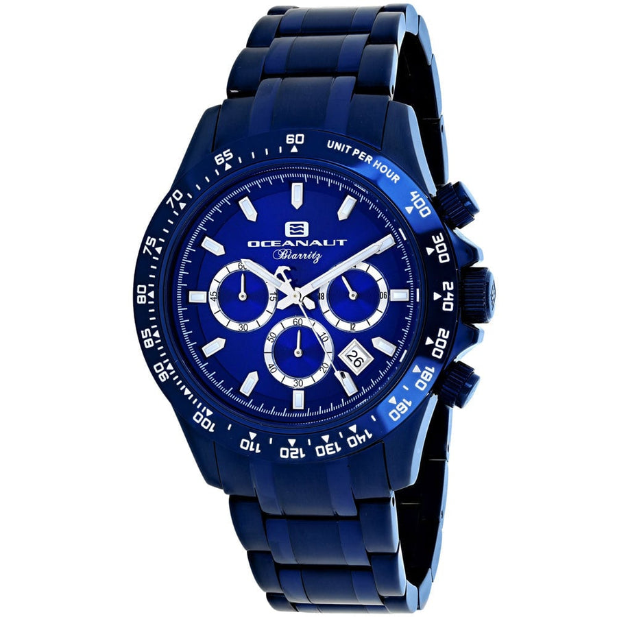 Oceanaut Biarritz OC6117 Mens Blue Dial Stainless Steel Quartz Watch Image 1