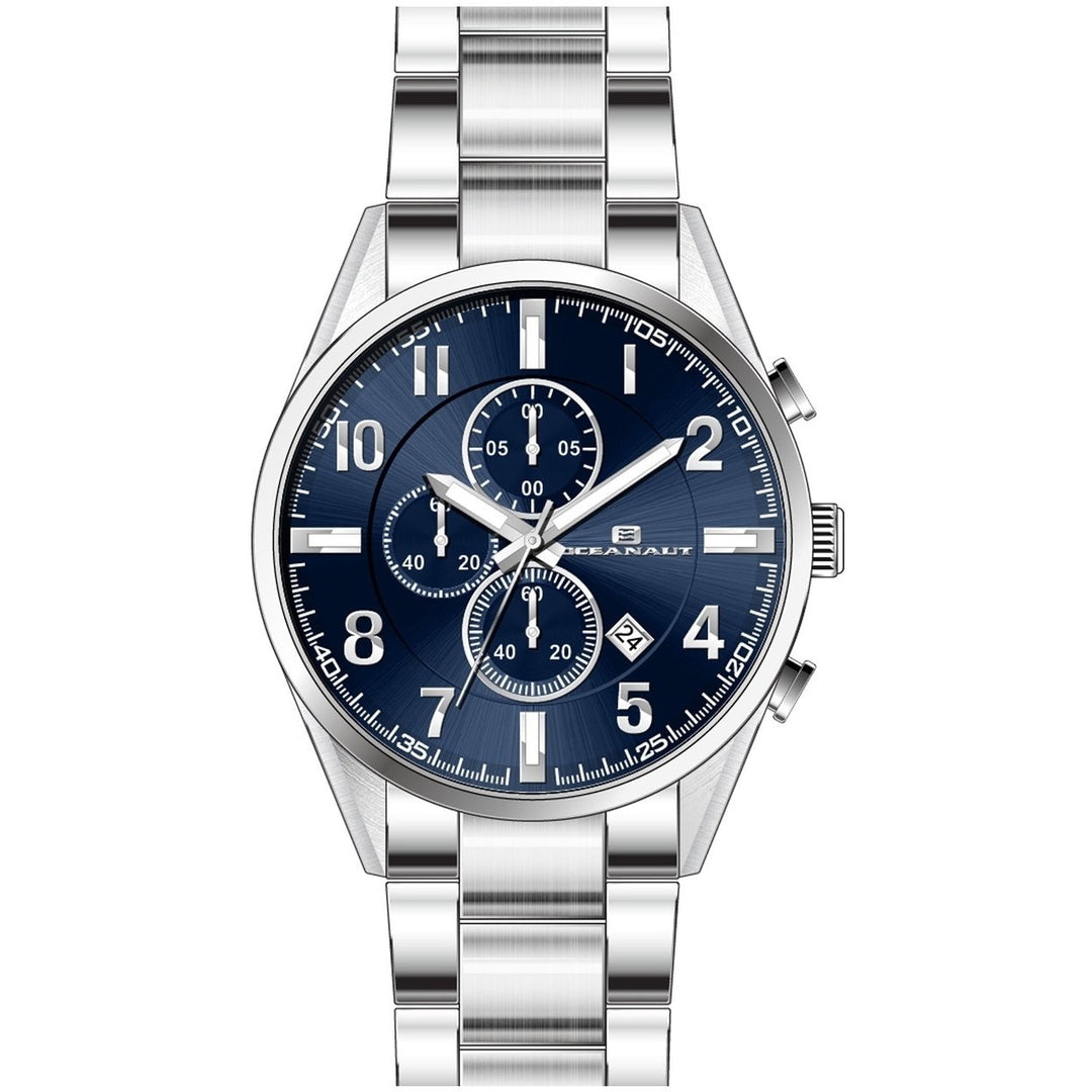 Oceanaut Escapade Mens Watch Blue Dial OC5852 Stainless Steel Water Resistant Image 1