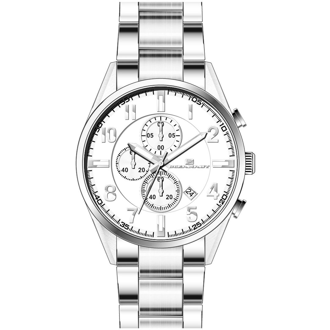 Oceanaut Escapade Mens Silver Dial Watch OC5850 Stainless Steel Water Resistant Image 1