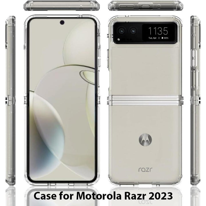 Motorola Razr 2023 CaseClear Shockproof Phone CoverUltra-Thin Slim Fit Hard Image 2