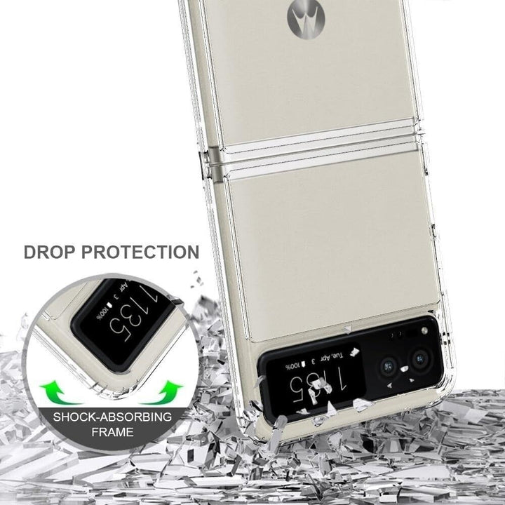 Motorola Razr 2023 CaseClear Shockproof Phone CoverUltra-Thin Slim Fit Hard Image 4