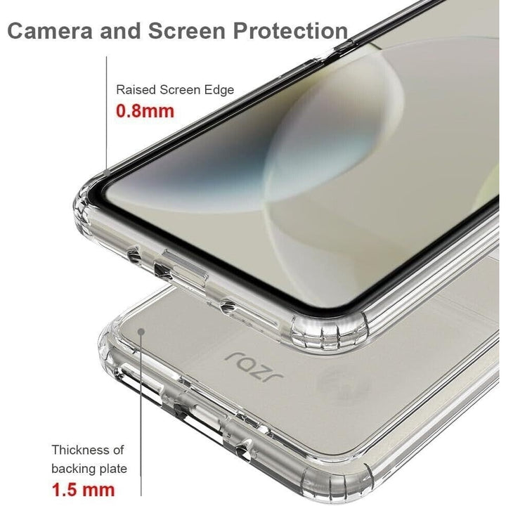 Motorola Razr 2023 CaseClear Shockproof Phone CoverUltra-Thin Slim Fit Hard Image 4