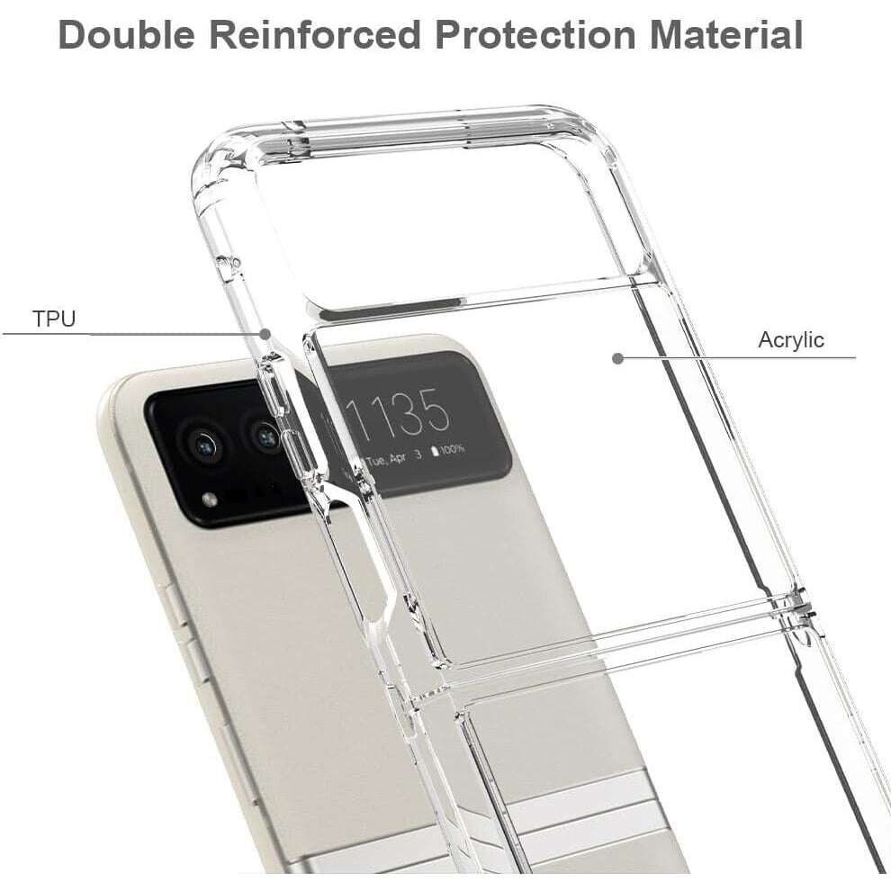 Motorola Razr 2023 CaseClear Shockproof Phone CoverUltra-Thin Slim Fit Hard Image 6